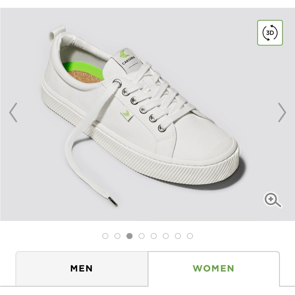 Cariuma canvas white sneakers size 7.5 women’s